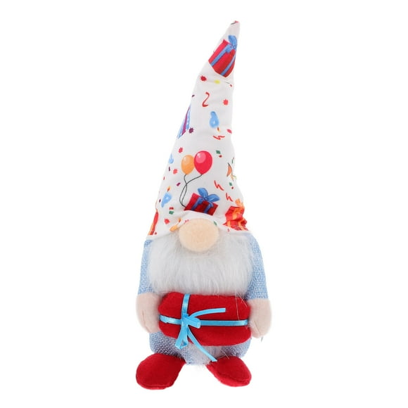 KAKOWELY Adorable muñeco de Rudolph, gnomo de cumpleaños, gnomo de fiesta, decoración de escaparate de tienda