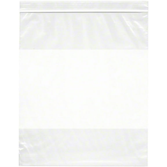 Plymor 10" x 12" (Pack of 500), 2 Mil with White-Block Zipper Reclosable Plastic Bags