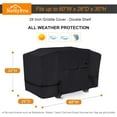thumbnail image 6 of Griddle Cover for Blackstone 28 inch Griddle Waterproof UV Resistant 2 Burner Flat Top Gas Grill Cover for Blackstone 28" Griddle Cooking Station Camping, Black, 6 of 7