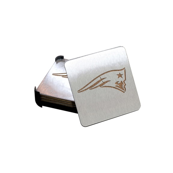 YouTheFan NFL New England Patriots Boasters, 4-Piece Coaster Set