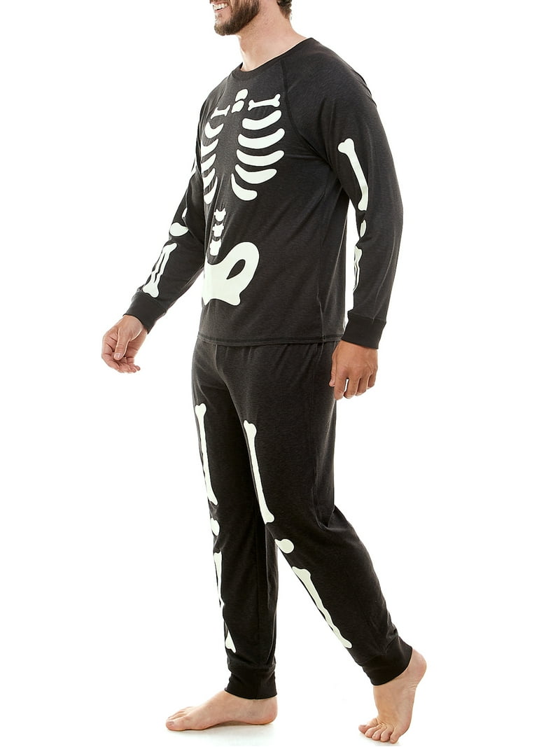 Celebrate Halloween men's Glow In The Dark Skeleton Pajama Set