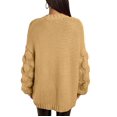 thumbnail image 5 of Yokua Plus size women's cardigan sweater autumn thick knitted sweater, 5 of 7