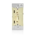 thumbnail image 1 of Leviton TSL06-1LI Toggle Slide Universal Dimmer, 300W Dimmable LED & CFL, 600W Incandescent & Halogen For Single Pole or 3-Way, with Locator Light, Ivory, 1 Pack, 1 of 5