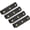 Black, variant on 4Pcs Handbag Handle Cover, PU Leather Luggage Wraps, Grip Protector for Purse Tote Bag Suitcase, Light Brown/Light Gray