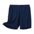 thumbnail image 5 of MGDXOX Girls Solid Color Loose Casual Shorts Elastic Waist Lightweight Breathable Shorts for Daily Outings School Playtime and Summer Wear Navy 16 Years, 5 of 7