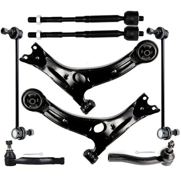 ECCPP Control Arm Kit 2003 2004 2005 2006 2007 2008 for Toyota Corolla Inner Tie Rod Ends