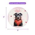 thumbnail image 5 of Happy Valentine's Day Pitbull Brings Love Heart Ceramic Round Ornament Terrier Dog Lover Home Tree Decor - 02028, 5 of 5
