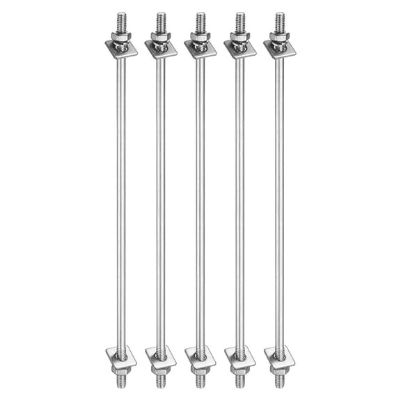 5 Pack M4x150mm 304 Stainless Steel Double End Threaded Stud Screws Set