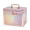 Gold, variant on Pink Combination Lock Box Aluminum Alloy Medicine Safe with Code for Home Travel- 10 x 7.25 x 7.75 Inch