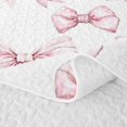 thumbnail image 5 of Erosebridal Pink Bow Silhouettes Bed Spread Queen,Ribbon Coquette Bowtie Queen Coverlet Set For Girls,3pcs, 5 of 7
