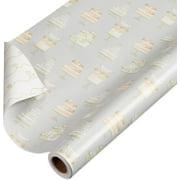 American Greetings 175 sq. ft. Reversible Wrapping Paper for Weddings, Bridal Showers, Engagement, Anniversaries and All Occasions, Wedding Cakes (1 Roll, 30 in x 70 ft.)