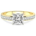 thumbnail image 3 of 4 Carat IGI Certified Princess Shape Lab Grown Diamond Engagement Ring | 14K Yellow Gold |Charm Of Love Eternity Diamond Ring | FG-VS1-VS2 Quality Friendly Diamonds, 3 of 4