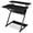Black, variant on Magshion Standing Modern Computer Desk, Portable Laptop Table with Monitor Storage Shelf & Host Rack for Office, Black