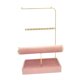 thumbnail image 1 of Soporte para presentación de joyería, organizador de joyas de terciopelo rosa para vestidor, hogar y dormitorio Estilo E, 1 of 8