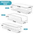 thumbnail image 7 of Sindcom Set of 10 Fridge Organizer, Refrigerator Organizing Bins with Handles, BPA-Free Clear Plastic Fridge Storage Containers, 7 of 7