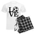 thumbnail image 6 of CafePress - Love Soccer Men's Light Pajamas - Men's Light Loose Fit Cotton Pajama Set, 6 of 7