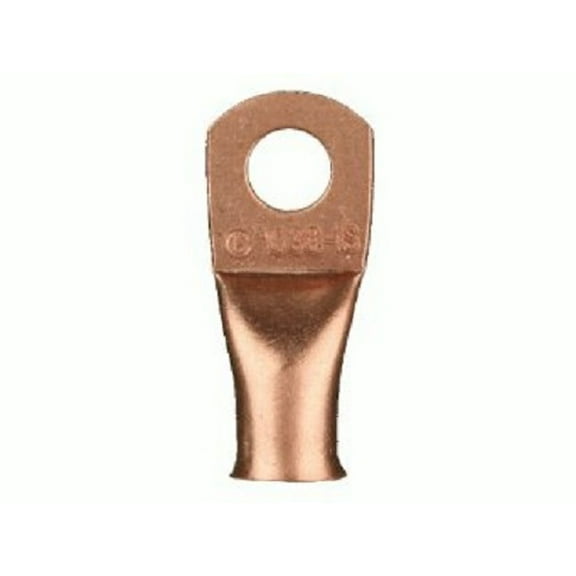 Install Bay CUR812 Copper Uninsulated Ring Terminal, 8 Gauge, 1/2", 25/Pkg