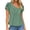 WenDA01_Green, variant on WEIWEN Cotton Linen Blouses for Women Summer Loose Fit Short Sleeve Tops Asymmetric Button Down V Neck Tees Dressy Casual T Shirts Green, S
