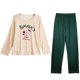 thumbnail image 5 of Pijama de manga larga, dibujos animados para mujer, informal, cómodo, primavera y otoño Eccomum Ssmileyfootprintcatlongsleeve XXL, 5 of 5