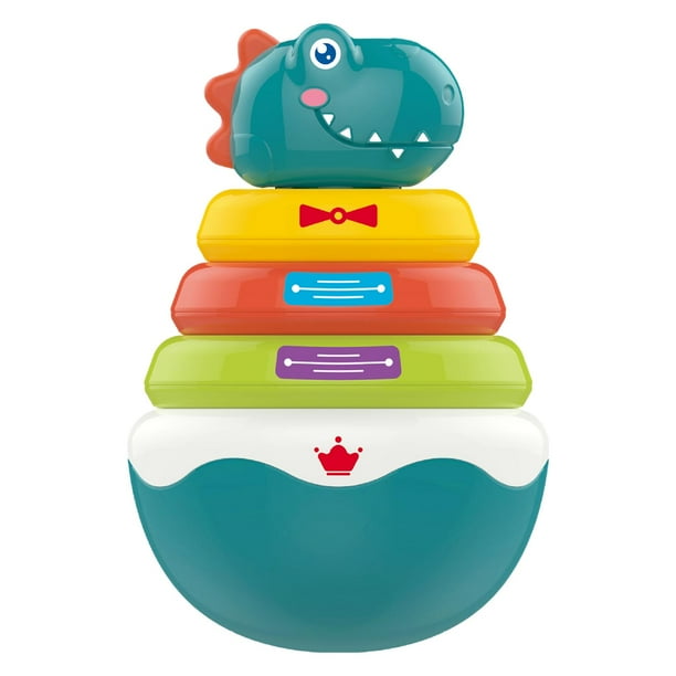 Juguetes De Apilamiento Montessori Férula Aprendizaje Arco Iris Nios Pequeos Bebés Nias Sunnimix Juguetes apilables