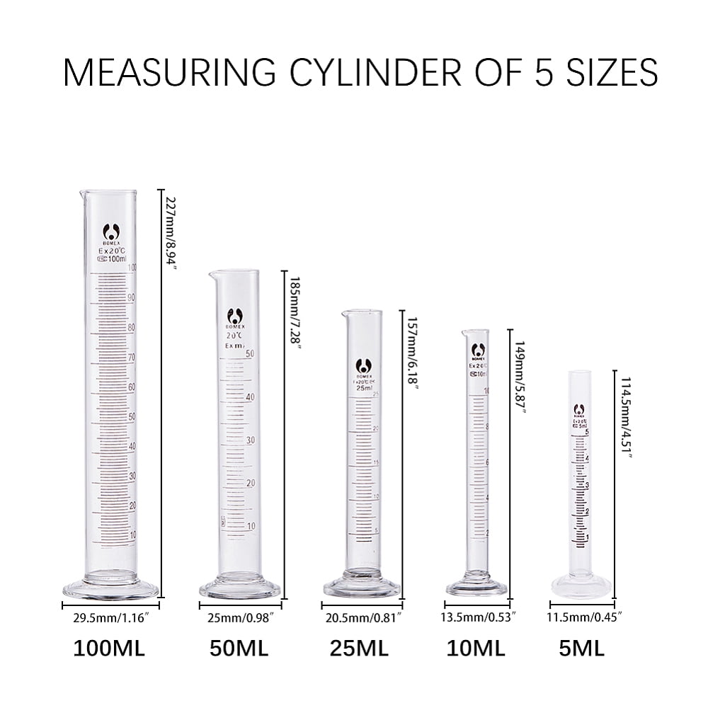 1set Glass Measuring Cups Graduated Tube Glass Dropper Transfer Graduated Pipettes and Length Chemistry Test Tube Bottle Wash Cleaning Brush Clear 30x21.5x5cm Glass