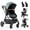 Green, variant on Babyjoy 2-in-1 Convertible Baby Stroller with Car Seat Adapters Reversible Seat Cup Holder Black