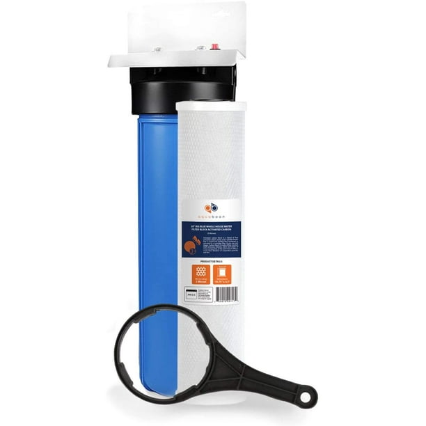 Aquaboon 20" x 4.5" Big Blue Whole House Water Filter System