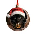 thumbnail image 2 of Acrylic Christmas Cat Hanging Ornament, Cute Cat Acorn Ornaments with Santa Hat & Bell, Pine Cone Shaped Cute Cat Decor, 2029 New Holiday Hanging Decoration for Xmas Tree, Car & Home, 2 of 9