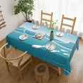 thumbnail image 1 of XMXY Table Cloth Rectangle Table, Ocean Fish Waves Dining Table Cover Waterproof Washable Outdoor Tablecloth, 54 X 72 Inch, 1 of 8