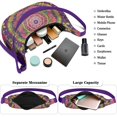 thumbnail image 4 of Adjustable Strap Bag Lightweight Nylon Ethnic Paisley Pattern Bohemian Crossbody Bag for Travel Outdoor Activity Compact Portable Unisex Use, 4 of 5