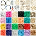thumbnail image 2 of 1 Box Clay Flat Beads  Clay Spacer Beads 18 Colors  Polymer Clay Beads Loose Disk Beads Handmade Bead Set, 2 of 10