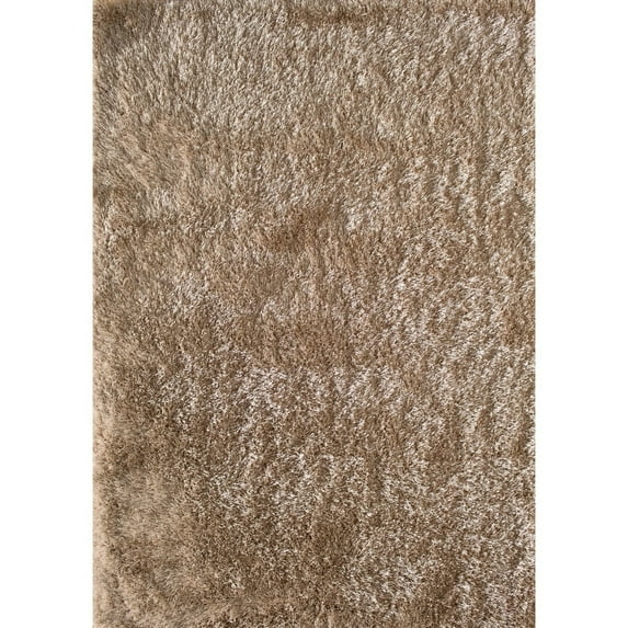 Lexi Shag Natural Beige Area Rug - 5'x7'x2"