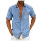 thumbnail image 2 of Men's Plaid Printed Button Short Sleeve Shirts Men's Casual Fashion Short Sleeve Shirts3XL, 2 of 4