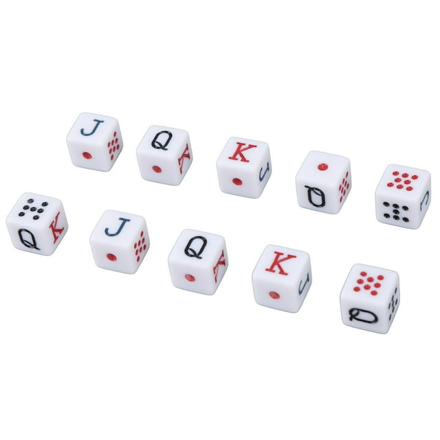 Cubes de dés, Ensemble de dés en Plastique 10 Pcs Blancs pour Jeux de Table