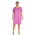 thumbnail image 2 of Terra & Sky Women's Plus Size Ruched Shoulder Knit Dress, 2 of 5