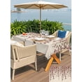 thumbnail image 4 of Outdoor Tablecloth with Umbrella Hole and Zipper, Brown Eucalyptus Leaves Rectangle Table Cloth 54x80 Inch Waterproof Tablecloth, Spring Leaves Plants Country Beige Picnic Table Cover for Patio, 4 of 7