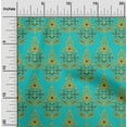 thumbnail image 1 of oneOone Organic Cotton Voile Fabric Floral & Paisley Block Printed Fabric 1 Yard 42 Inch Wide, 1 of 4