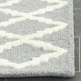 thumbnail image 3 of SAFAVIEH Cambridge Karen Geometric Wool Runner Rug, Silver/Ivory, 2'6" x 12', 3 of 5