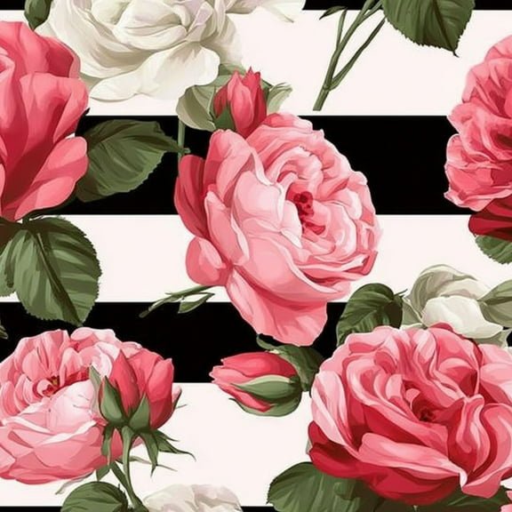 Vintage Peel and Stick Wallpaper Rose Contact Paper Self Adhesive and Removable Wallpaper for Bathroom Bedroom Cabinet Drawer 24in x 118in