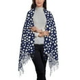 thumbnail image 2 of Honeii Daisies Flowers Print Scarf Oversized Scarf Tassel Fall Winter Thick Scarf Warm Shawl Women,Women's Scarves & Wraps, 2 of 8