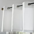 thumbnail image 3 of Mainstays Solid Semi Sheer Curtain Tier Pair and Valance Set, 3 Piece Ready Made Kitchen Curtains, White, 54" W x 24" L, 3 of 7