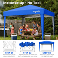 thumbnail image 5 of GVDV Canopy Tent, 10' x 10' Instant Straight Leg Pop-up Commercial Canopy, Outdoor Shading Shelter, Blue, 5 of 10