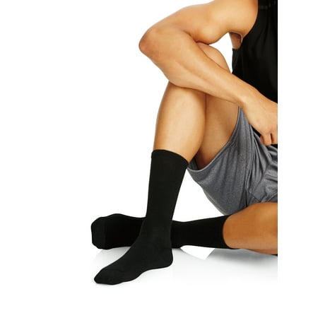 Hanes Men's Fresh IQ Crew Cushion Socks, 6-12,