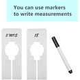 thumbnail image 3 of 10 PCS Rectangular White Plastic Closet Dividers with a Bonus Marker Closet Dividers for Clothing Rack Writable and for Sorting Clothes Size Rectangular Closet Separators, 3 of 7