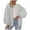 Gray, variant on FAIWAD Womens Zip Up Sweatshirts Puff Long Sleeve Casual Loose Outwear Oversized Fall Winter Outfits