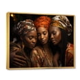 thumbnail image 2 of Designart "Sisters Cultures in Africa I" African American Floater Framed Canvas Wall Art, 2 of 7