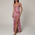 thumbnail image 3 of European and American Women's Clothing 2026 Sexy Strap Mesh Printed Resort Style Beach Dress Slim Fit Split Dress, 3 of 8
