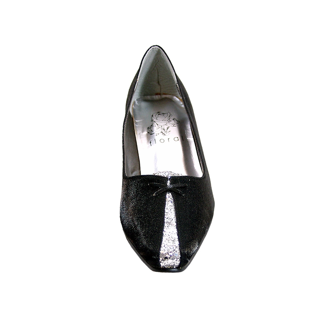 FLORAL Jayla Women's Wide Width Satin Dress Shoes BLACK 10