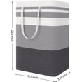 thumbnail image 2 of Cesto para ropa sucia plegable de 75 l con asa, cesta de almacenamiento de gran capacidad para ropa y juguetes., 2 of 5