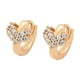 thumbnail image 1 of Arracadas Pegaditas Niña Corazón Pavé Swarovski Oro 18K Lam dorado Unitalla, 1 of 7